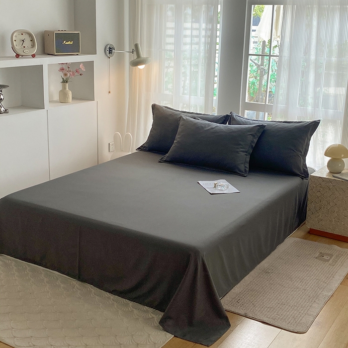 91家纺网 家纺一手货源 找家纺 南通菲度家纺 2025新款高克重芦荟棉四件套第二批 高级灰