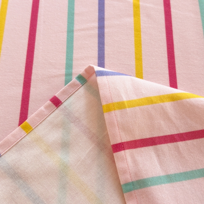 91家纺网 家纺一手货源 找家纺 如意朵 2025新款时尚印花全棉加厚磨毛床单 多彩-粉