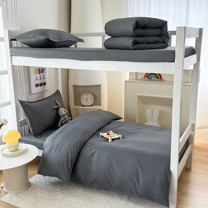 91家纺网 家纺一手货源 找家纺 南通菲度家纺 2025新款高克重芦荟棉四件套-宿舍第三批 高级灰