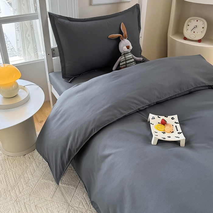 91家纺网 家纺一手货源 找家纺 南通菲度家纺 2025新款高克重芦荟棉四件套-宿舍第三批 高级灰