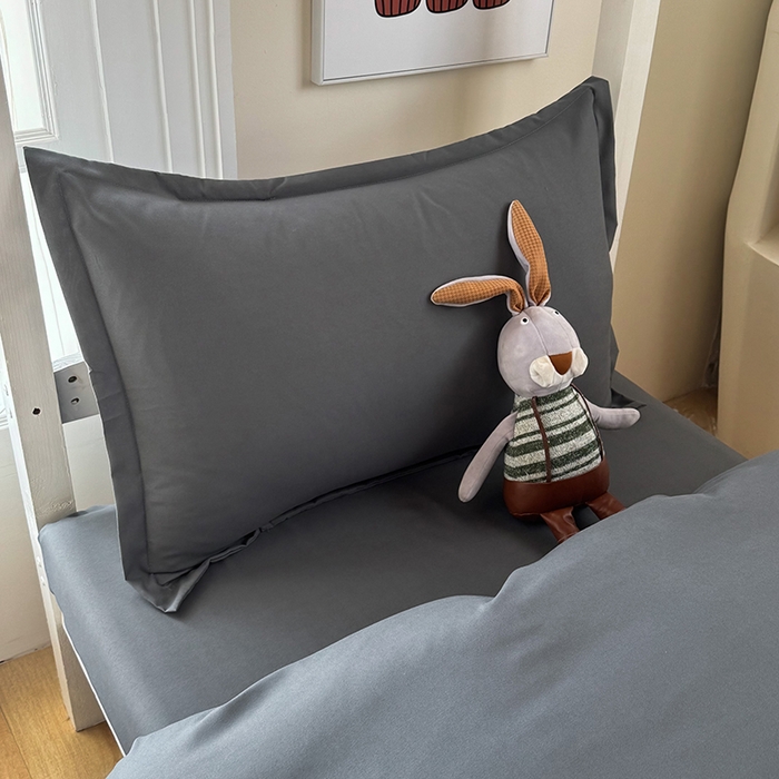 91家纺网 家纺一手货源 找家纺 南通菲度家纺 2025新款高克重芦荟棉四件套-宿舍第三批 高级灰