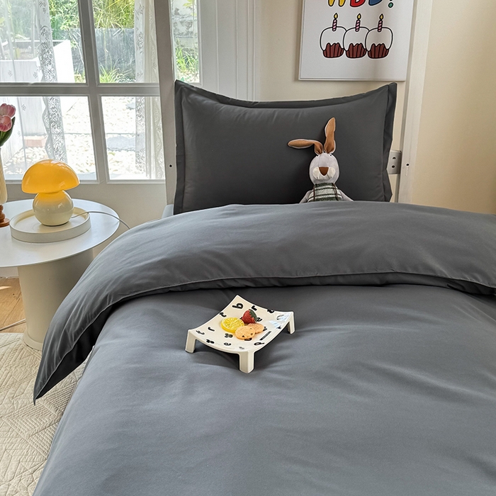 91家纺网 家纺一手货源 找家纺 南通菲度家纺 2025新款高克重芦荟棉四件套-宿舍第三批 高级灰