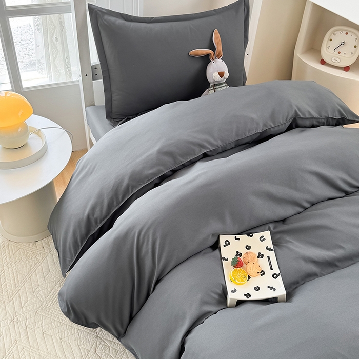 91家纺网 家纺一手货源 找家纺 南通菲度家纺 2025新款高克重芦荟棉四件套-宿舍第三批 高级灰