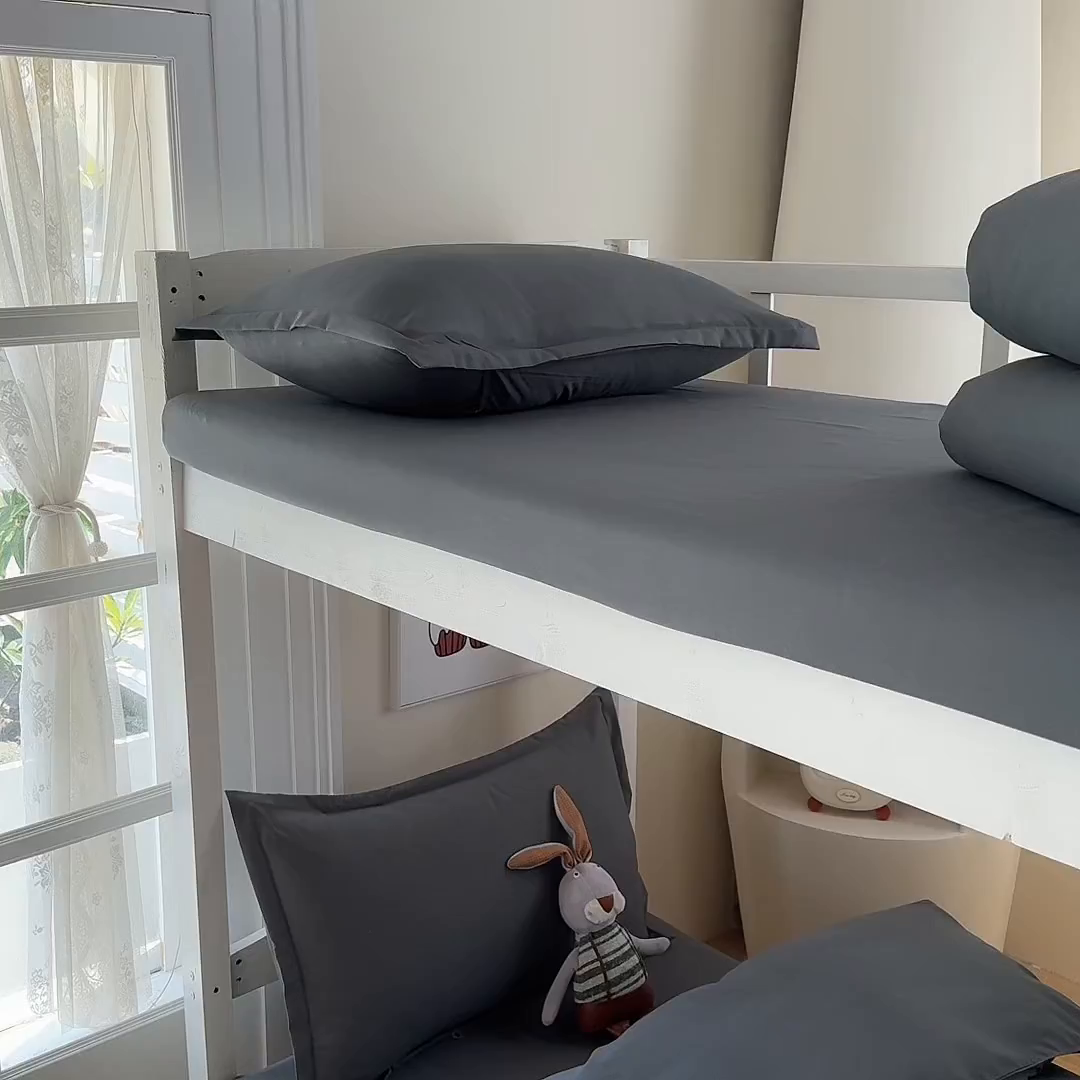 91家纺网 家纺一手货源 找家纺 南通菲度家纺 2025新款高克重芦荟棉四件套-宿舍第三批 高级灰