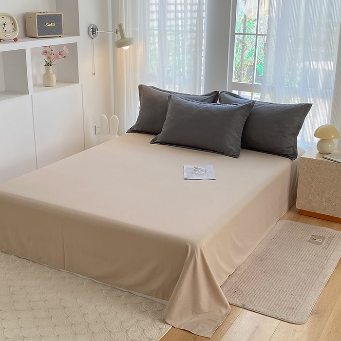 91家纺网 家纺一手货源 找家纺 南通菲度家纺 2025新款高克重芦荟棉四件套第二批 高级灰+卡其