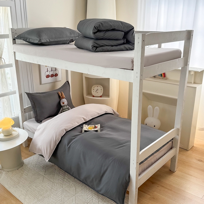 南通菲度家纺 2025新款高克重芦荟棉四件套-宿舍第三批 高级灰-卡其