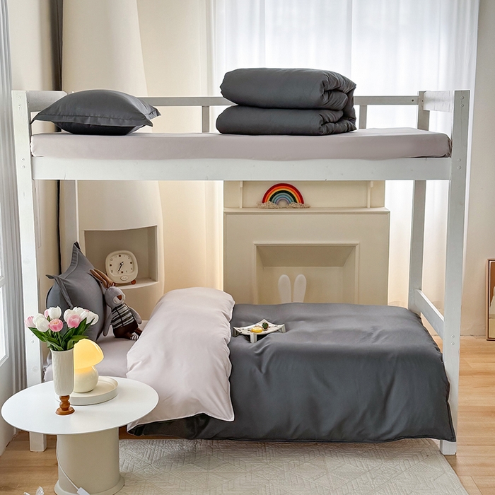 91家纺网 家纺一手货源 找家纺 南通菲度家纺 2025新款高克重芦荟棉四件套-宿舍第三批 高级灰-卡其