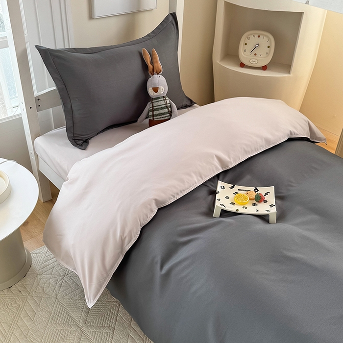 91家纺网 家纺一手货源 找家纺 南通菲度家纺 2025新款高克重芦荟棉四件套-宿舍第三批 高级灰-卡其