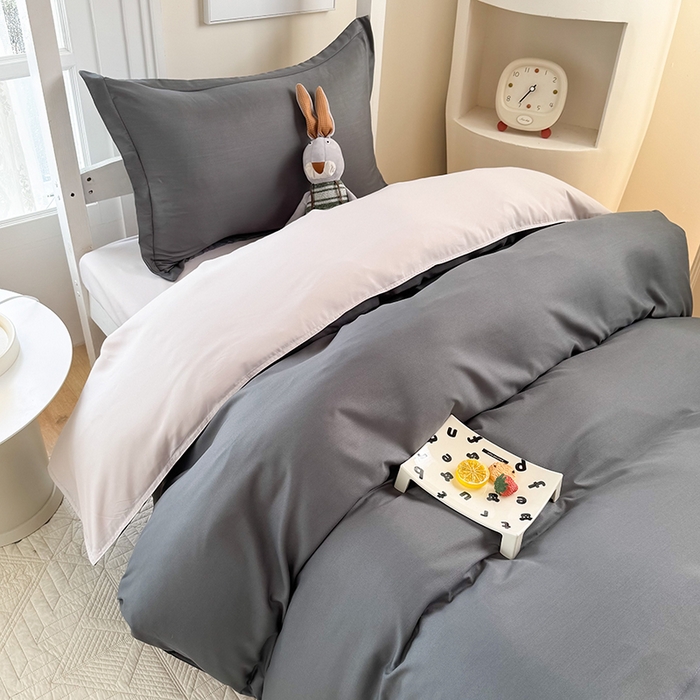 91家纺网 家纺一手货源 找家纺 南通菲度家纺 2025新款高克重芦荟棉四件套-宿舍第三批 高级灰-卡其