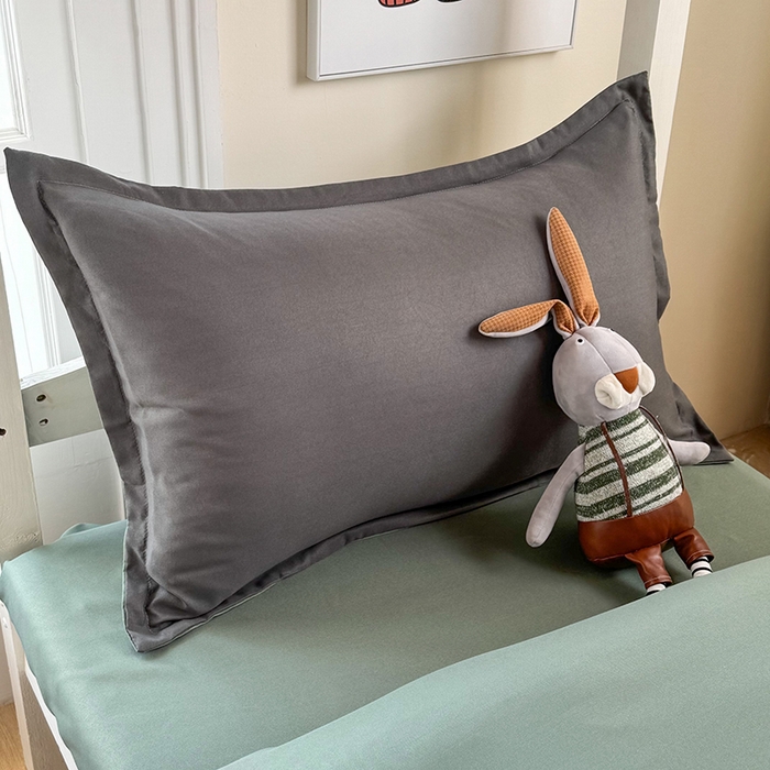 91家纺网 家纺一手货源 找家纺 南通菲度家纺 2025新款高克重芦荟棉四件套-宿舍第三批 高级灰-墨绿