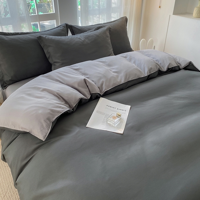 91家纺网 家纺一手货源 找家纺 南通菲度家纺 2025新款高克重芦荟棉四件套第二批 高级灰+银灰