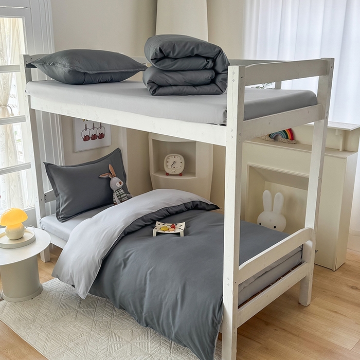 91家纺网 家纺一手货源 找家纺 南通菲度家纺 2025新款高克重芦荟棉四件套-宿舍第三批 高级灰-银灰