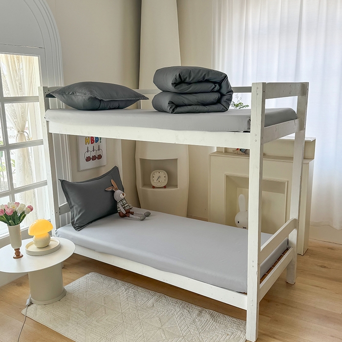 91家纺网 家纺一手货源 找家纺 南通菲度家纺 2025新款高克重芦荟棉四件套-宿舍第三批 高级灰-银灰