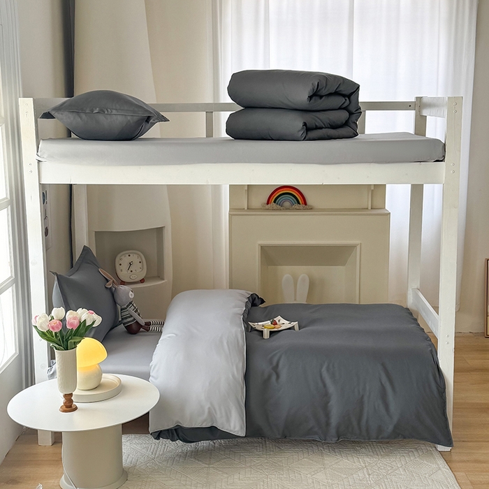 91家纺网 家纺一手货源 找家纺 南通菲度家纺 2025新款高克重芦荟棉四件套-宿舍第三批 高级灰-银灰