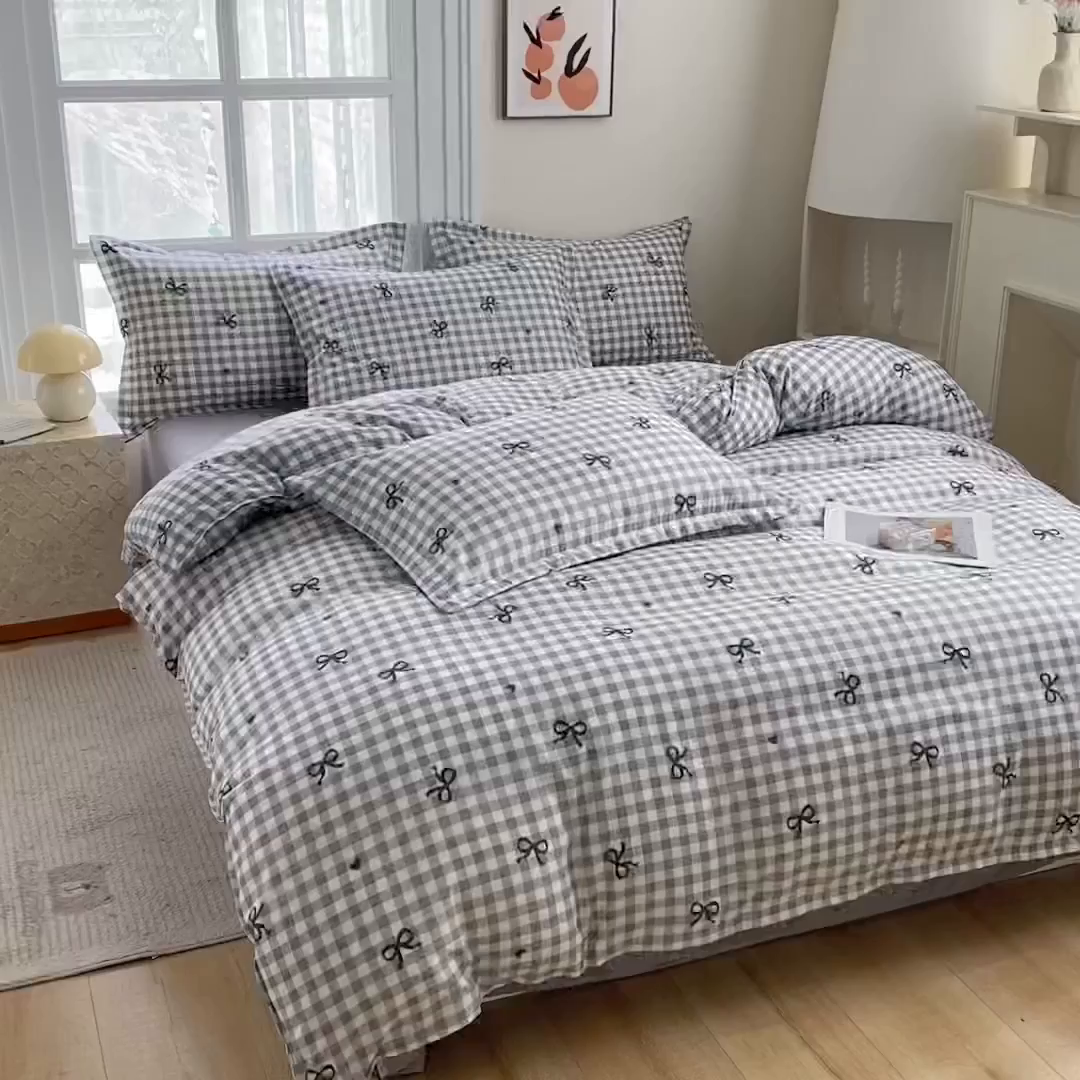 91家纺网 家纺一手货源 找家纺 南通菲度家纺 2025新款高克重芦荟棉四件套第二批 蝴蝶飞飞