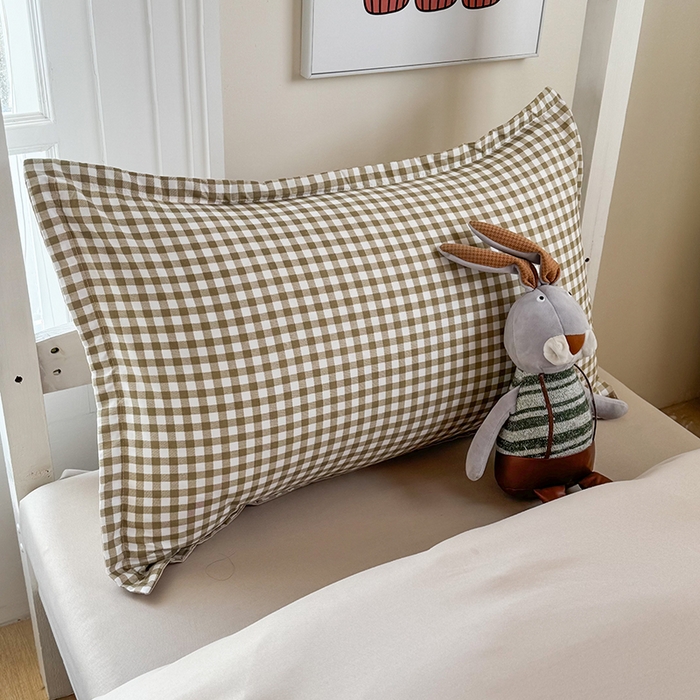 91家纺网 家纺一手货源 找家纺 南通菲度家纺 2025新款高克重芦荟棉四件套-宿舍第三批 小咖格-卡其