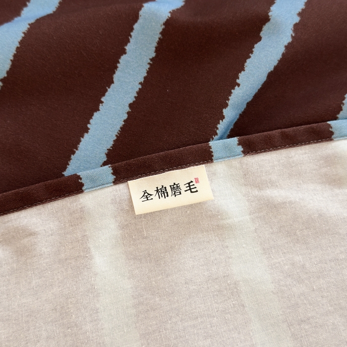 91家纺网 家纺一手货源 找家纺 如意朵 2025新款时尚印花全棉加厚磨毛床单 摩卡