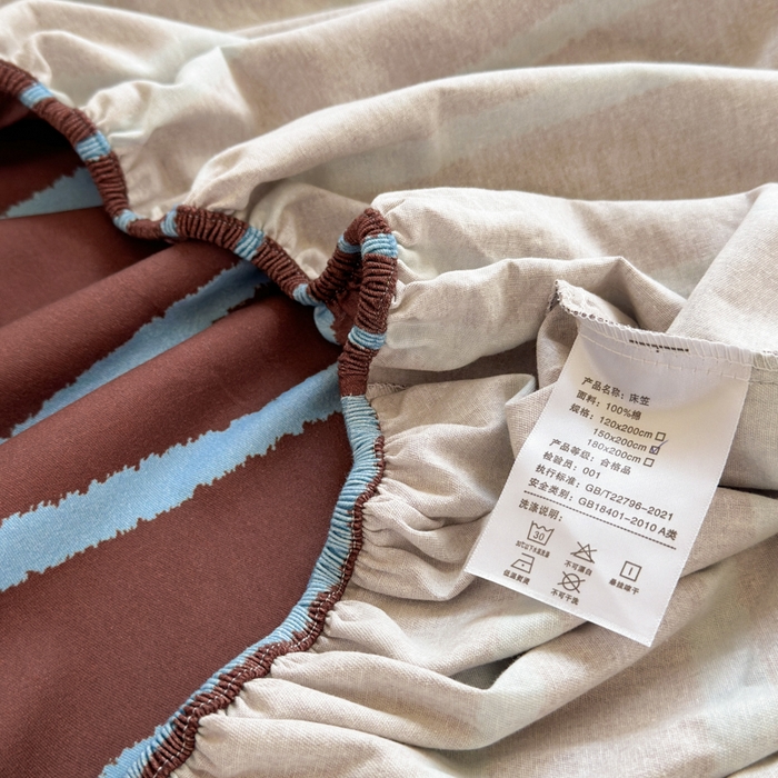91家纺网 家纺一手货源 找家纺 如意朵 2025新款时尚印花全棉加厚磨毛床笠 摩卡