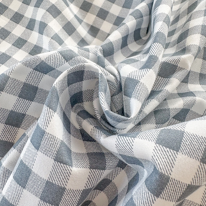 91家纺网 家纺一手货源 找家纺 南通菲度家纺 2025新款高克重芦荟棉四件套-宿舍第三批 小蓝格-雾蓝