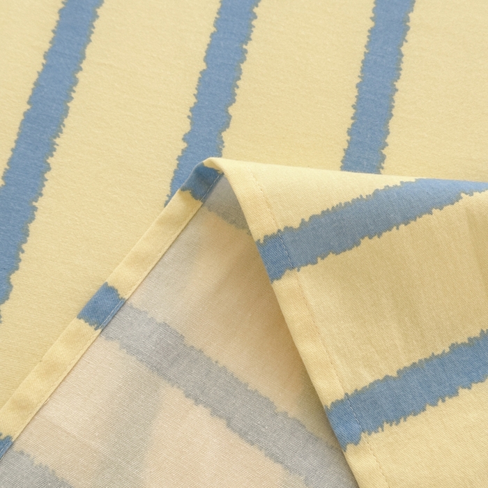 91家纺网 家纺一手货源 找家纺 如意朵 2025新款时尚印花全棉加厚磨毛床单 奶油-蓝