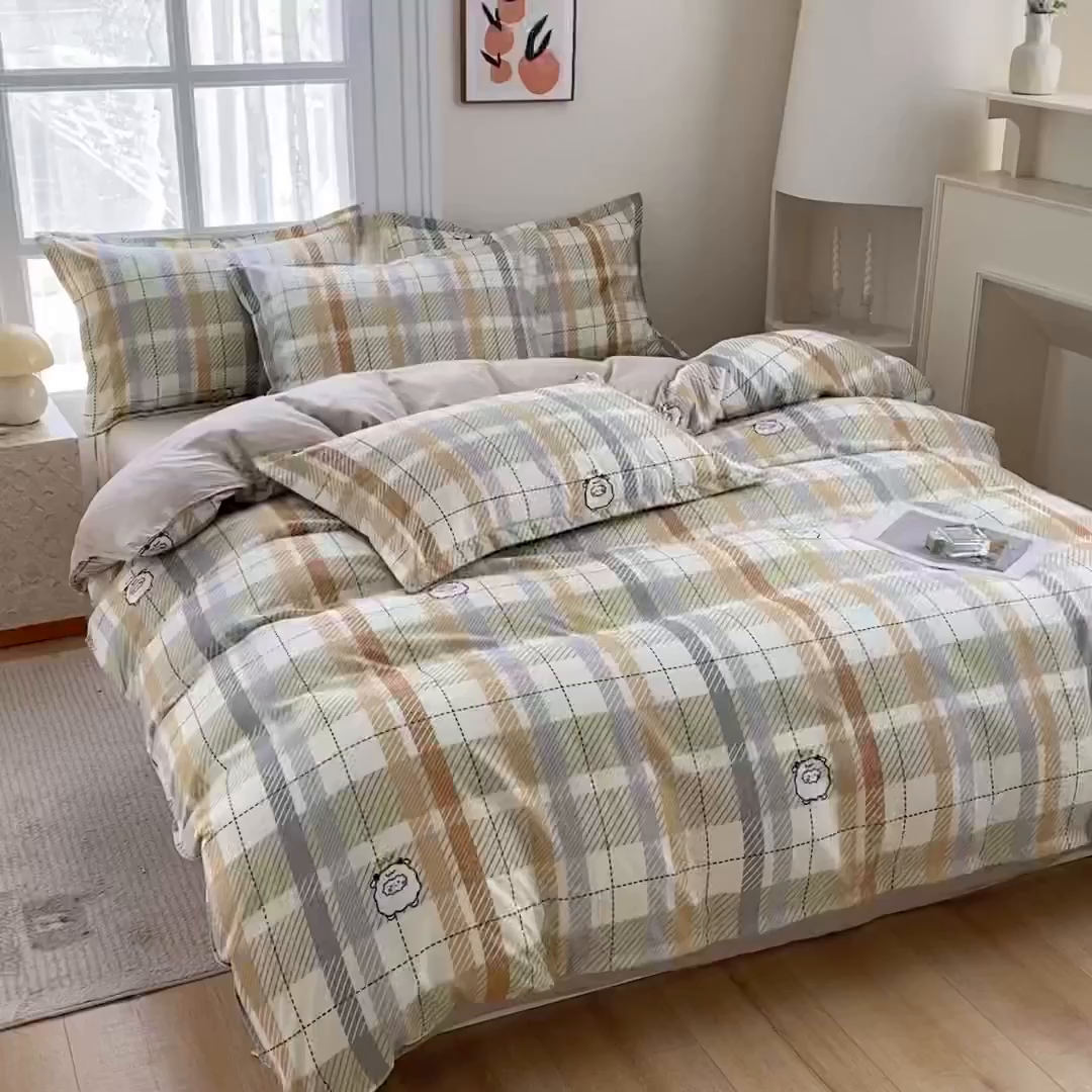 91家纺网 家纺一手货源 找家纺 南通菲度家纺 2025新款高克重芦荟棉四件套第二批 小绵羊