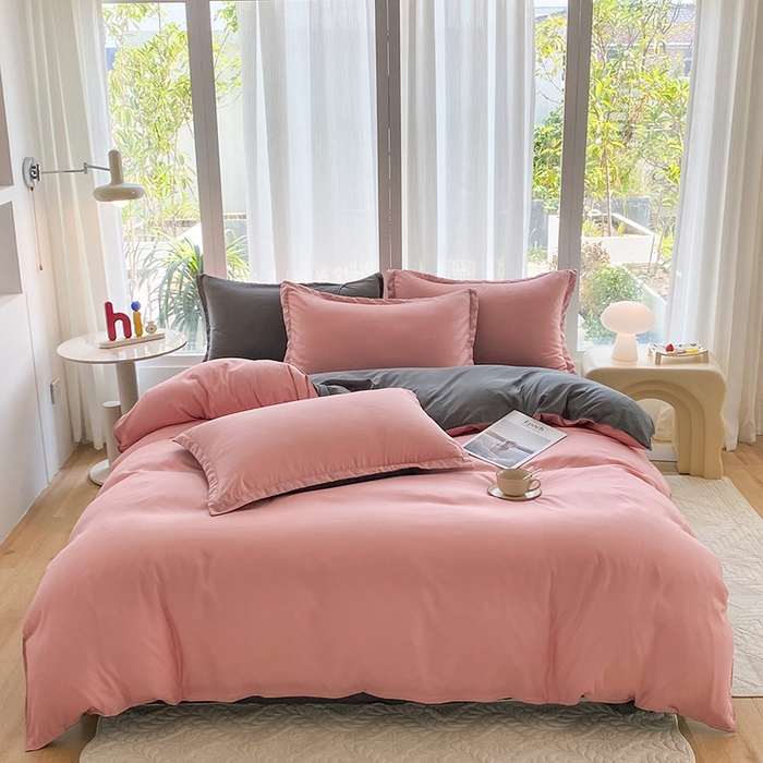 91家纺网 家纺一手货源 找家纺 南通菲度家纺 2025新款高克重芦荟棉四件套-大床第三批 玉粉-高级灰