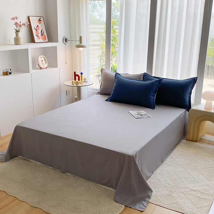 91家纺网 家纺一手货源 找家纺 南通菲度家纺 2025新款高克重芦荟棉四件套-大床第三批 宾利蓝-银灰