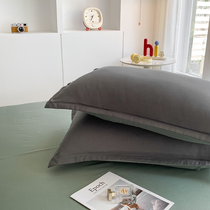 91家纺网 家纺一手货源 找家纺 南通菲度家纺 2025新款高克重芦荟棉四件套-大床第三批 高级灰-墨绿