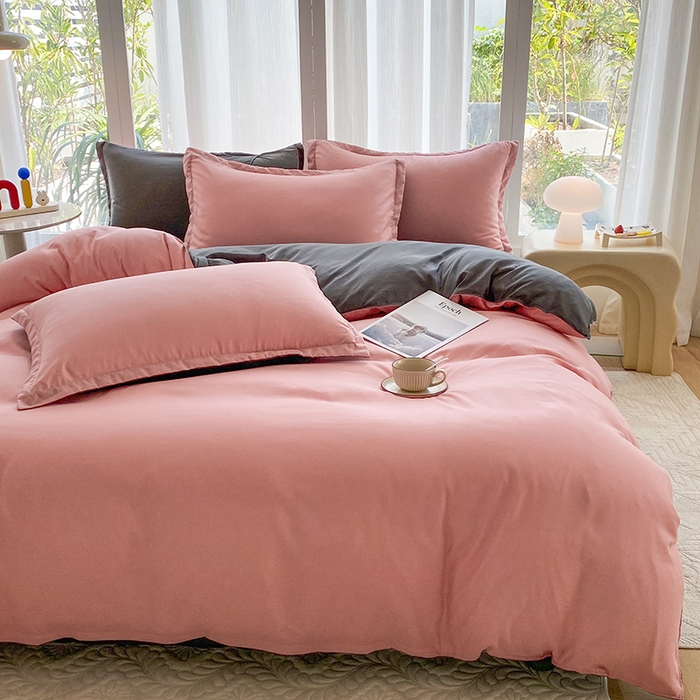 91家纺网 家纺一手货源 找家纺 南通菲度家纺 2025新款高克重芦荟棉四件套-大床第三批 玉粉-高级灰