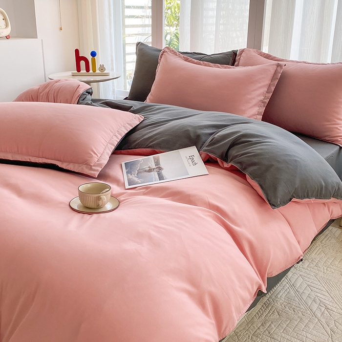 91家纺网 家纺一手货源 找家纺 南通菲度家纺 2025新款高克重芦荟棉四件套-大床第三批 玉粉-高级灰