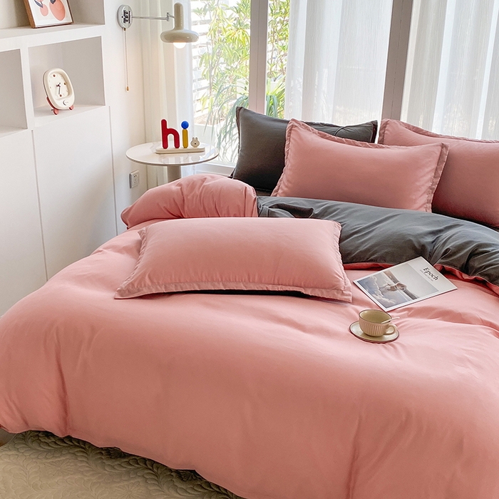 91家纺网 家纺一手货源 找家纺 南通菲度家纺 2025新款高克重芦荟棉四件套-大床第三批 玉粉-高级灰