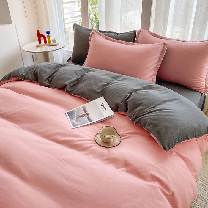 91家纺网 家纺一手货源 找家纺 南通菲度家纺 2025新款高克重芦荟棉四件套-大床第三批 玉粉-高级灰