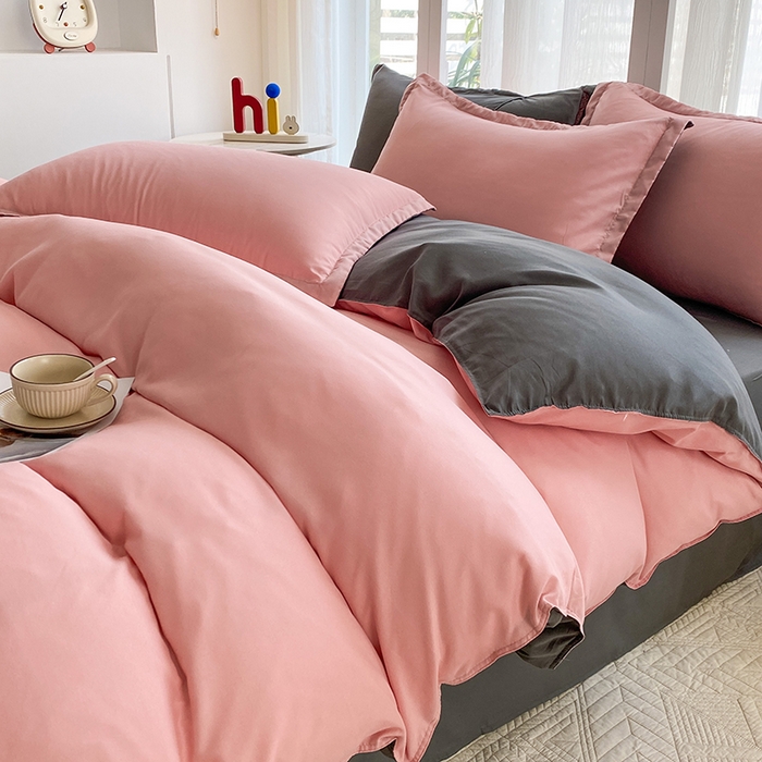 91家纺网 家纺一手货源 找家纺 南通菲度家纺 2025新款高克重芦荟棉四件套-大床第三批 玉粉-高级灰