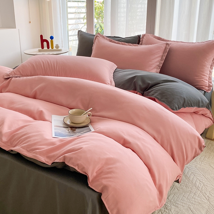 91家纺网 家纺一手货源 找家纺 南通菲度家纺 2025新款高克重芦荟棉四件套-大床第三批 玉粉-高级灰