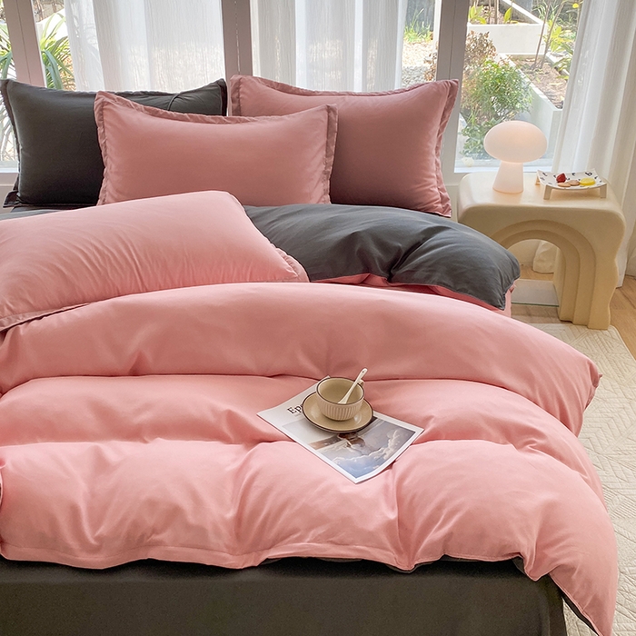 91家纺网 家纺一手货源 找家纺 南通菲度家纺 2025新款高克重芦荟棉四件套-大床第三批 玉粉-高级灰