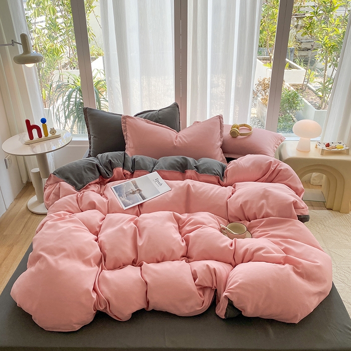 91家纺网 家纺一手货源 找家纺 南通菲度家纺 2025新款高克重芦荟棉四件套-大床第三批 玉粉-高级灰