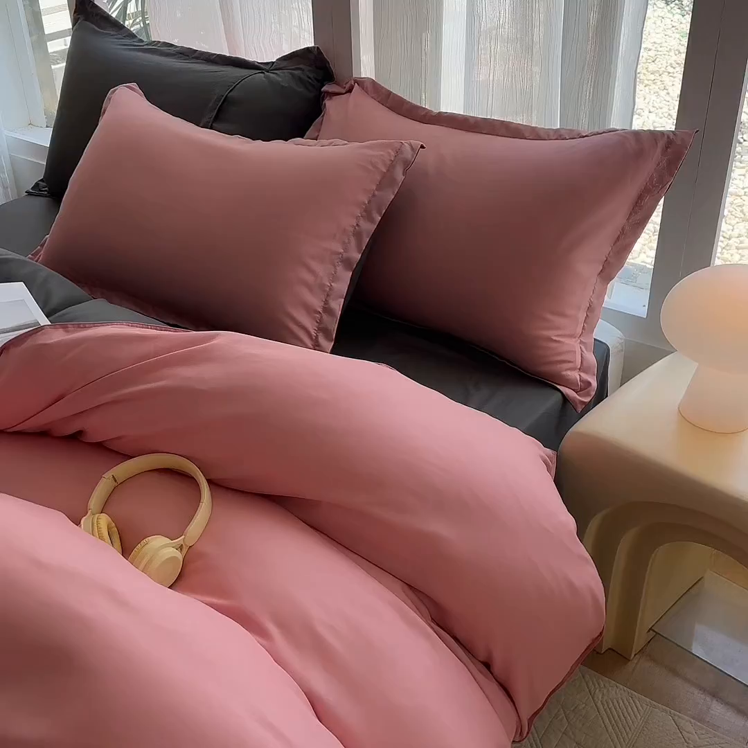 91家纺网 家纺一手货源 找家纺 南通菲度家纺 2025新款高克重芦荟棉四件套-大床第三批 玉粉-高级灰