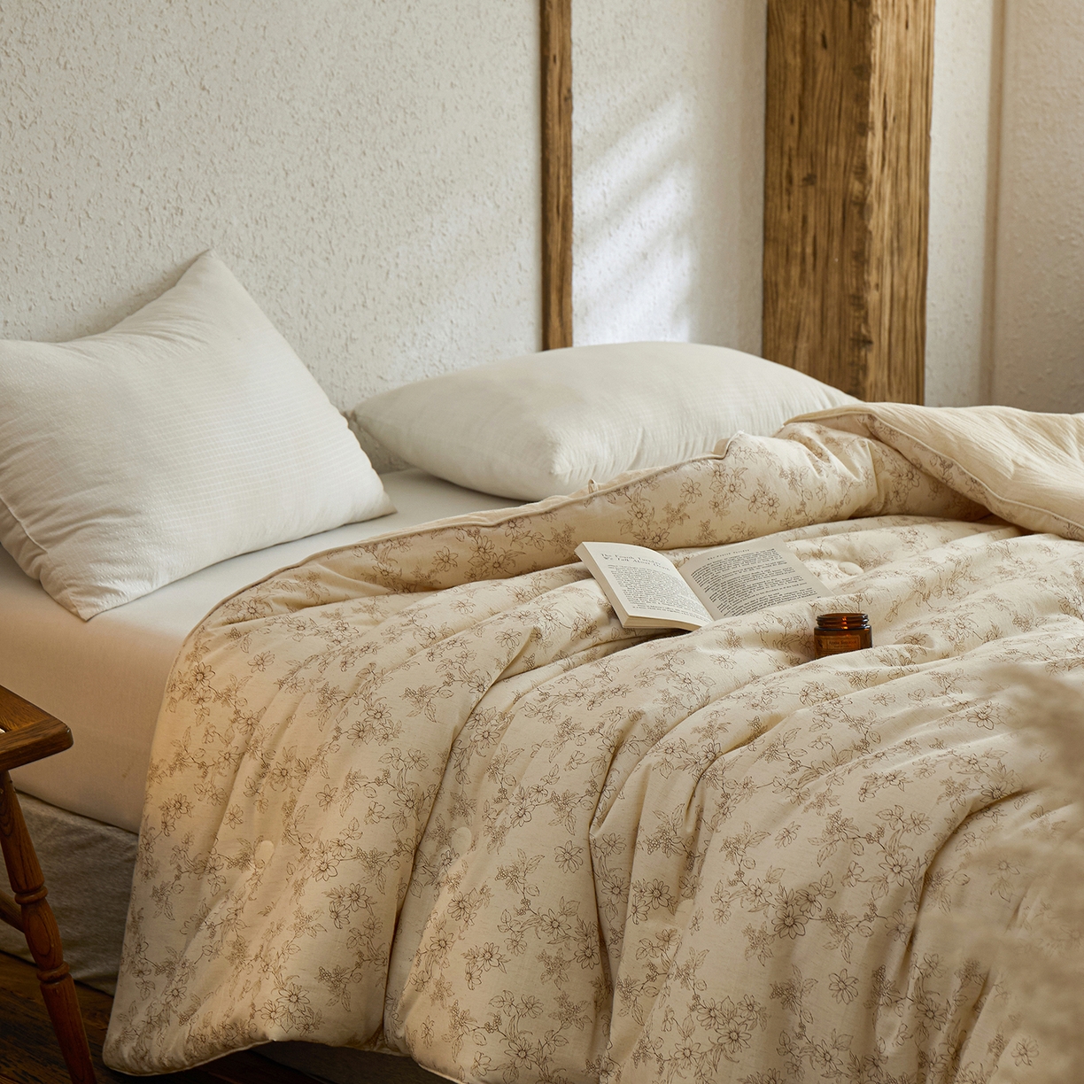 91家纺网 家纺一手货源 找家纺 （总）禧禾 2025新款A类诧寂风棉麻大豆色织提花数码印花春秋冬被被子被芯,初循-印花,桃玺-印花,云馥-印花,栀穗-印花,有木-提花