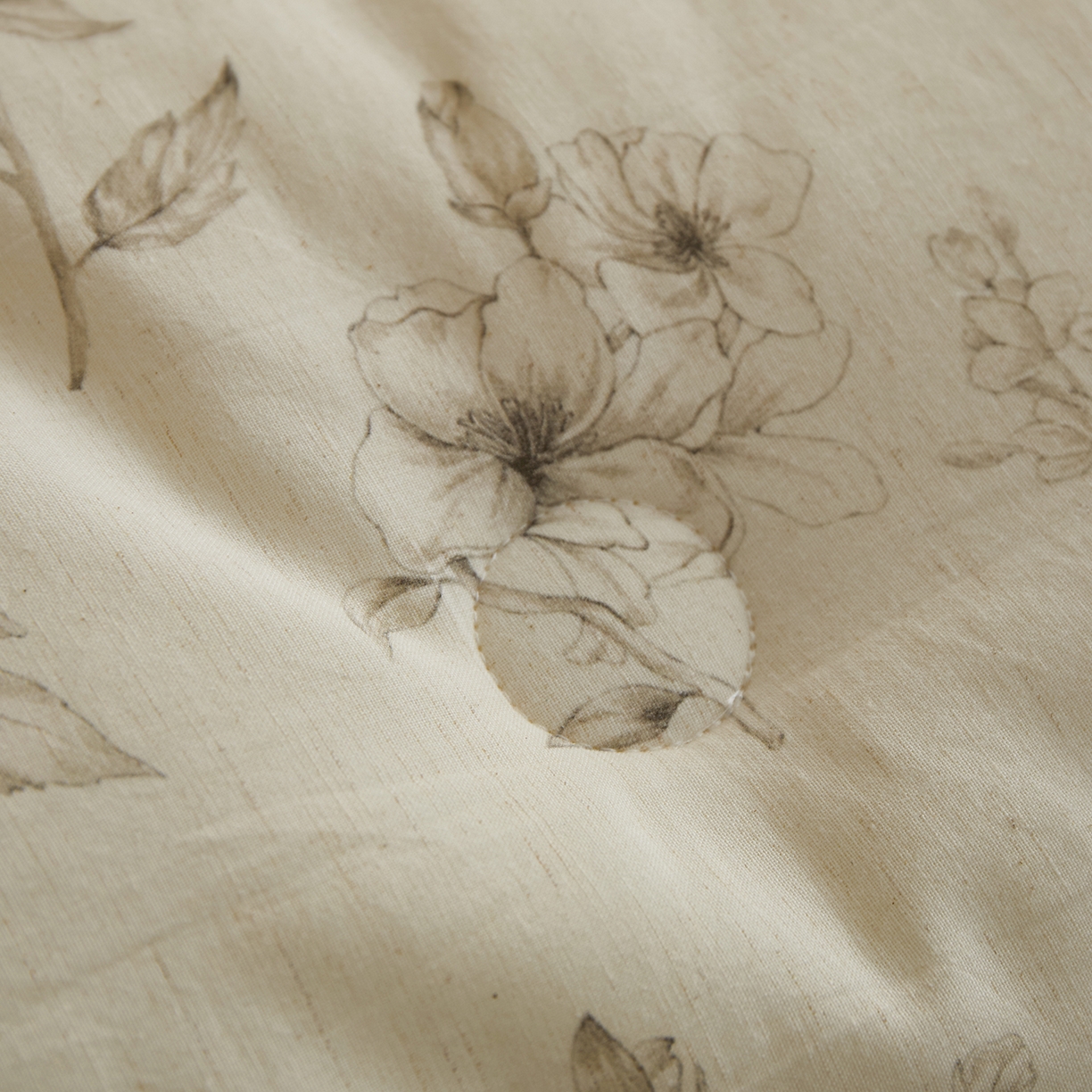 91家纺网 家纺一手货源 找家纺 禧禾 2025新款A类诧寂风棉麻大豆色织提花数码印花春秋冬被被子被芯 云馥-印花