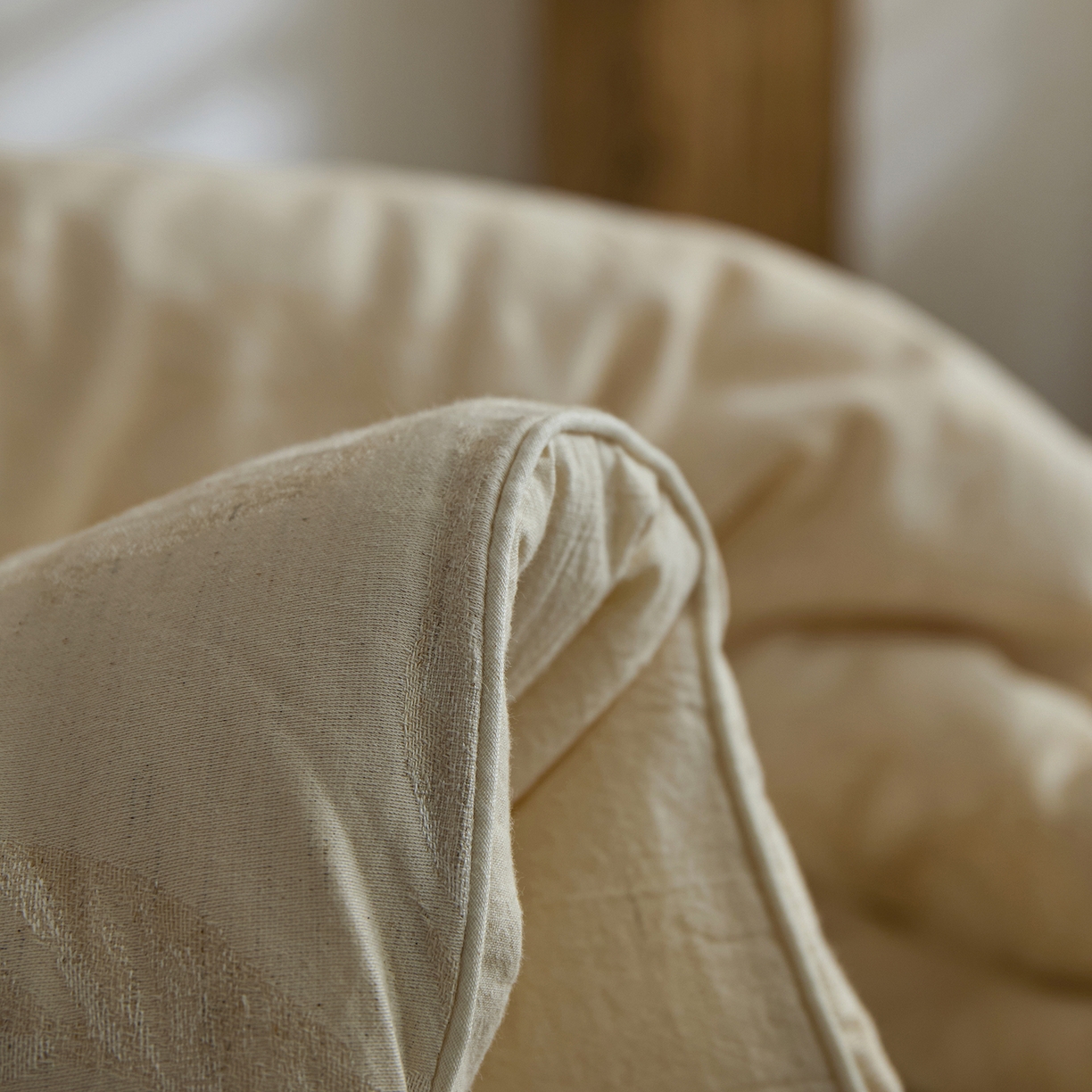 91家纺网 家纺一手货源 找家纺 禧禾 2025新款A类诧寂风棉麻大豆色织提花数码印花春秋冬被被子被芯 有木-提花