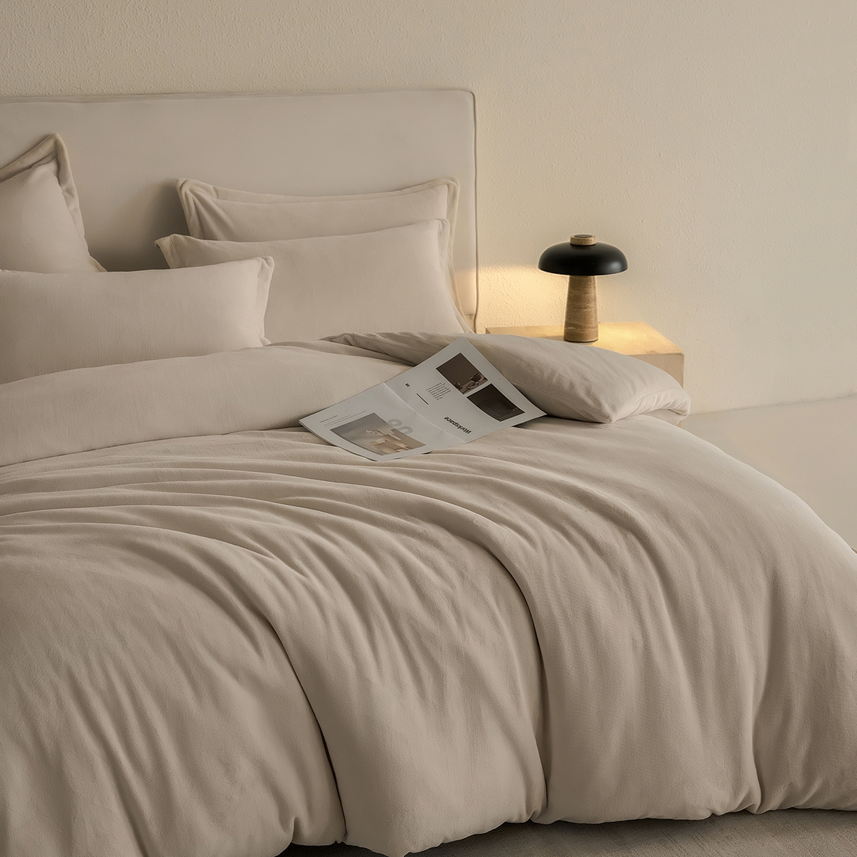 91家纺网 家纺一手货源 找家纺 （总）禧禾 2025新款A类300G醇厚速暖绒四件套-莫兰迪