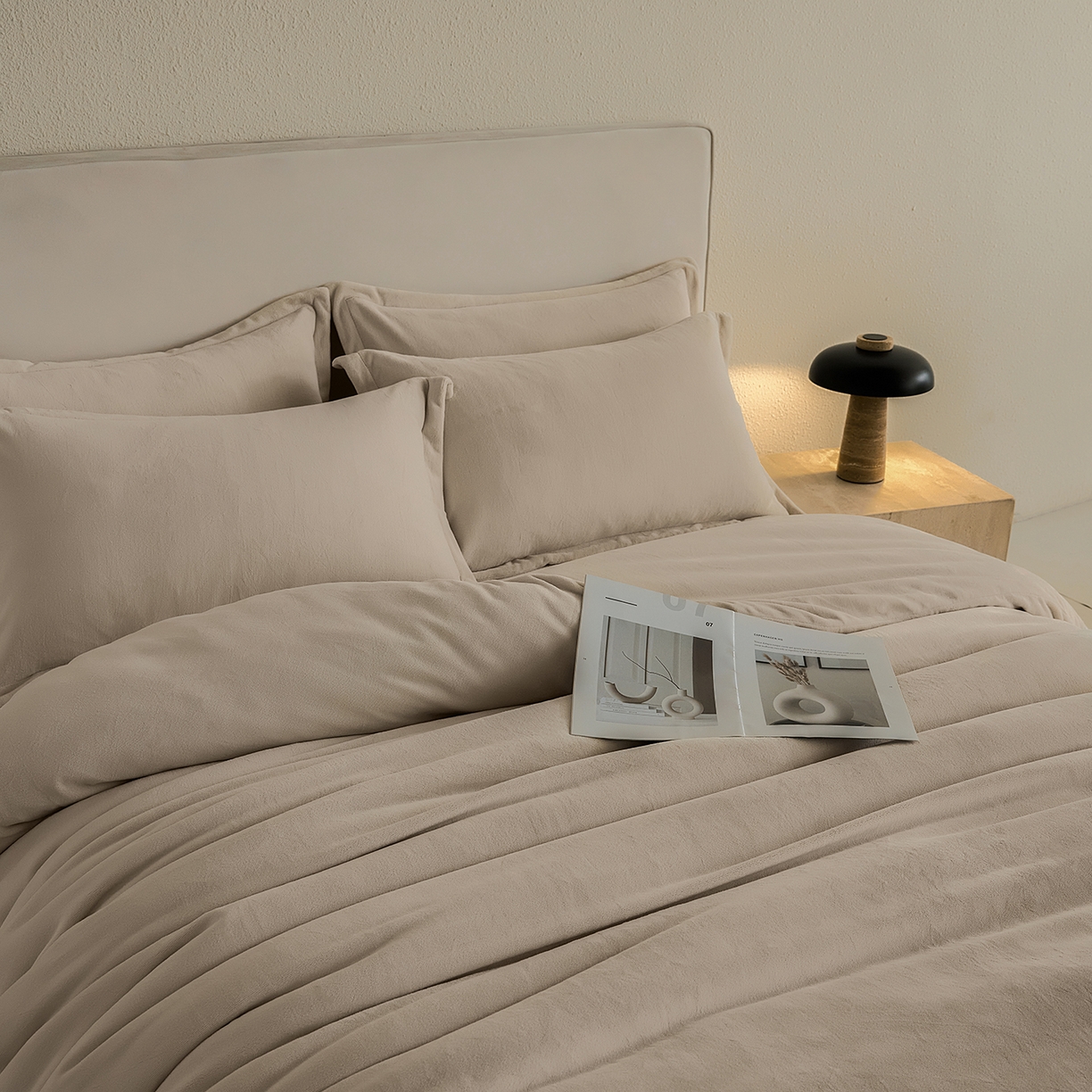 91家纺网 家纺一手货源 找家纺 （总）禧禾 2025新款A类300G醇厚速暖绒四件套-莫兰迪