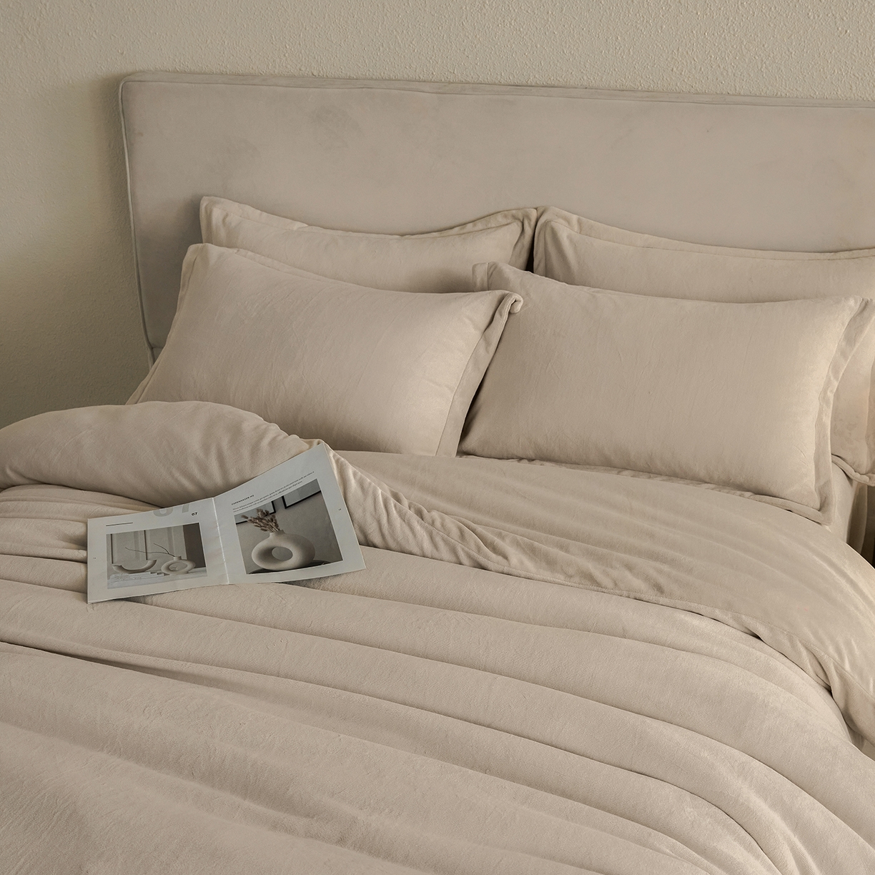 91家纺网 家纺一手货源 找家纺 （总）禧禾 2025新款A类300G醇厚速暖绒四件套-莫兰迪