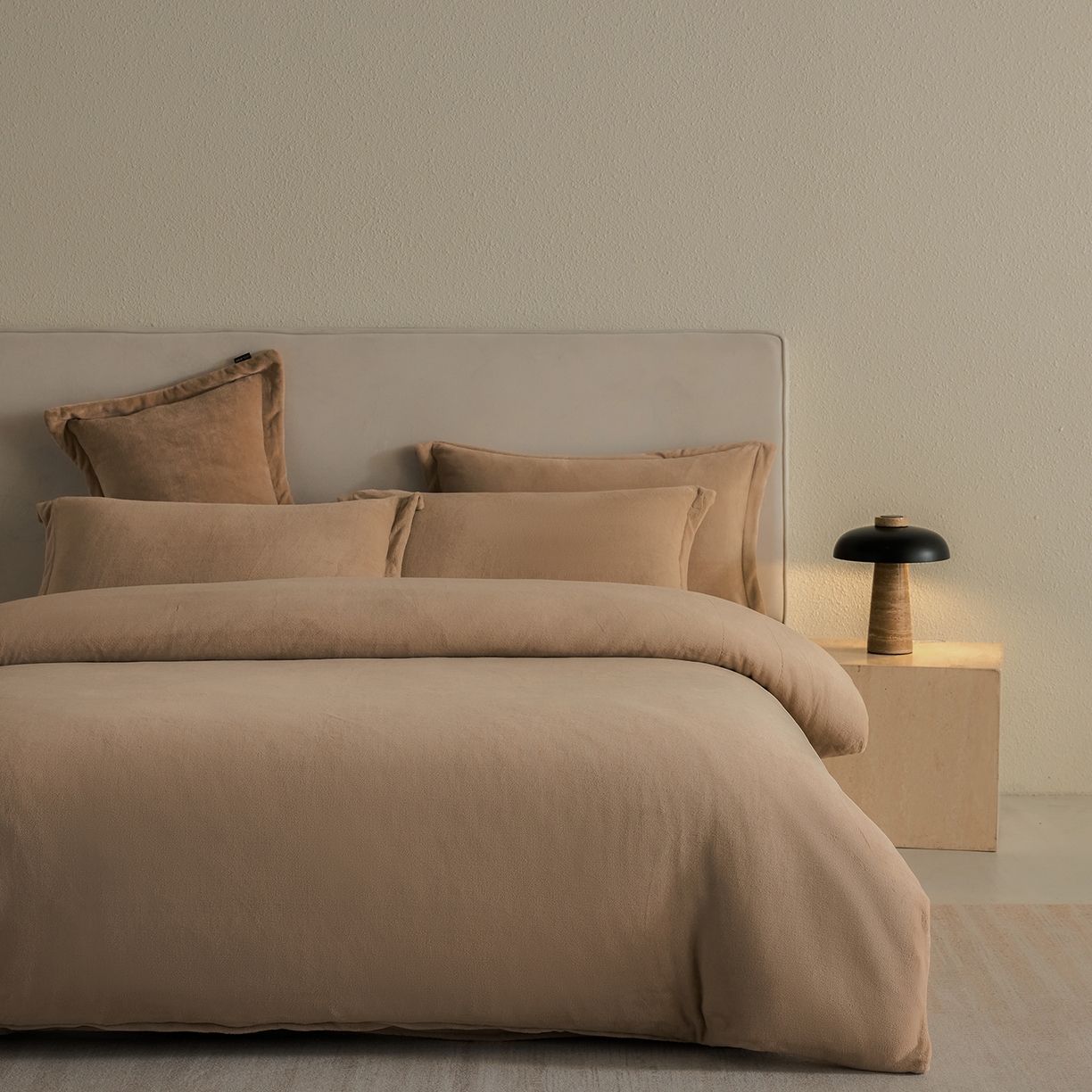 91家纺网 家纺一手货源 找家纺 （总）禧禾 2025新款A类300G醇厚速暖绒四件套-莫兰迪