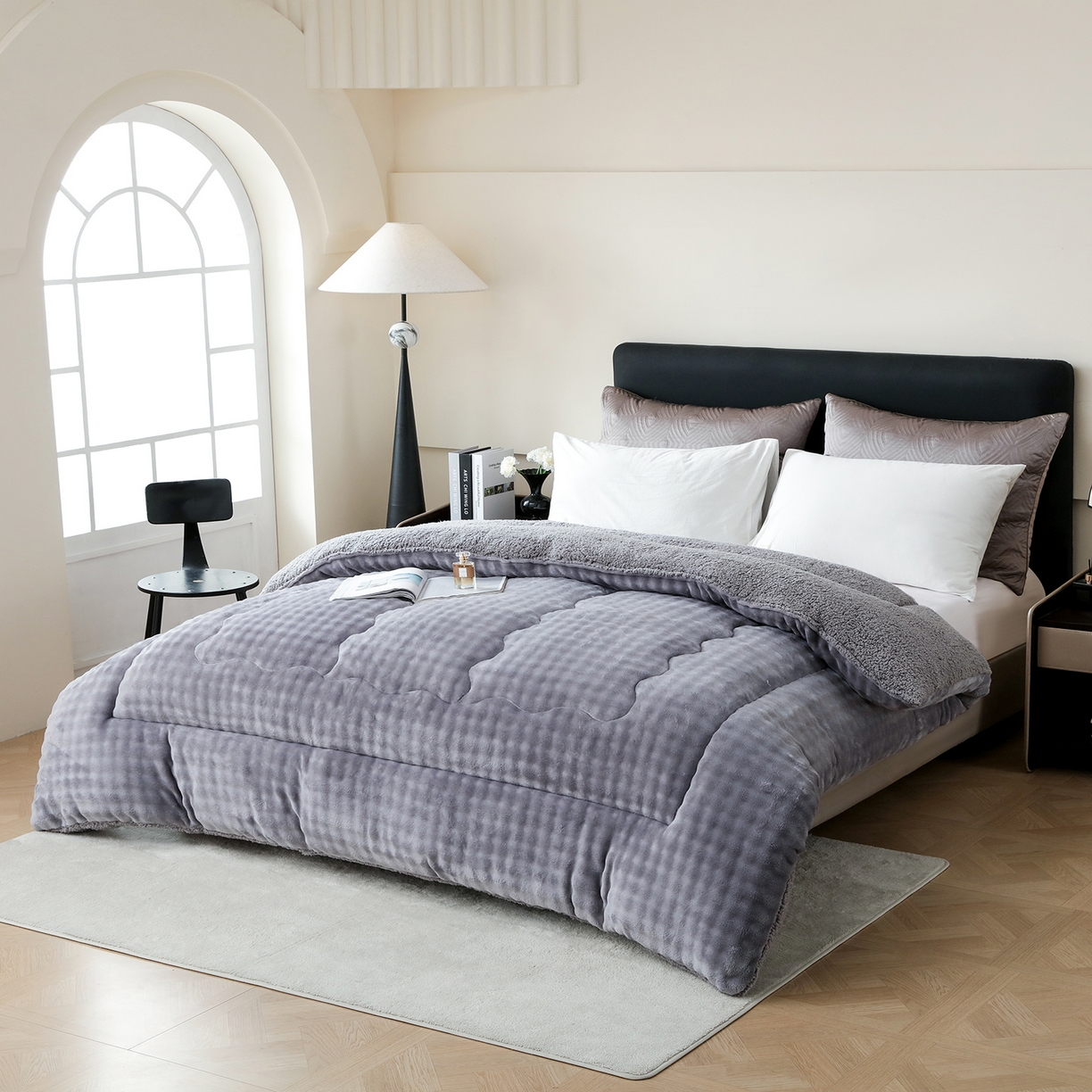 91家纺网 家纺一手货源 找家纺 （总）金灵居 2025新款兔毛绒冬被兔毛被子被芯春秋被