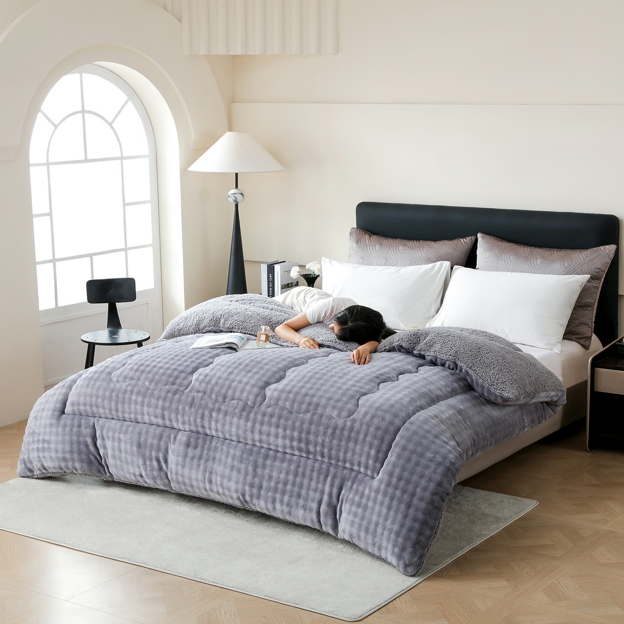 91家纺网 家纺一手货源 找家纺 （总）金灵居 2025新款兔毛绒冬被兔毛被子被芯春秋被