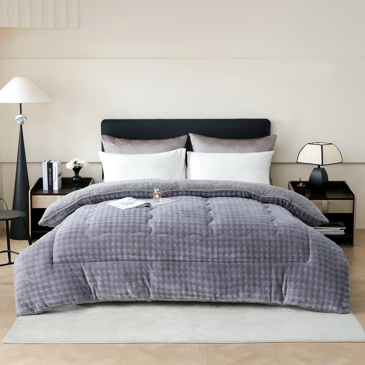 91家纺网 家纺一手货源 找家纺 （总）金灵居 2025新款兔毛绒冬被兔毛被子被芯春秋被