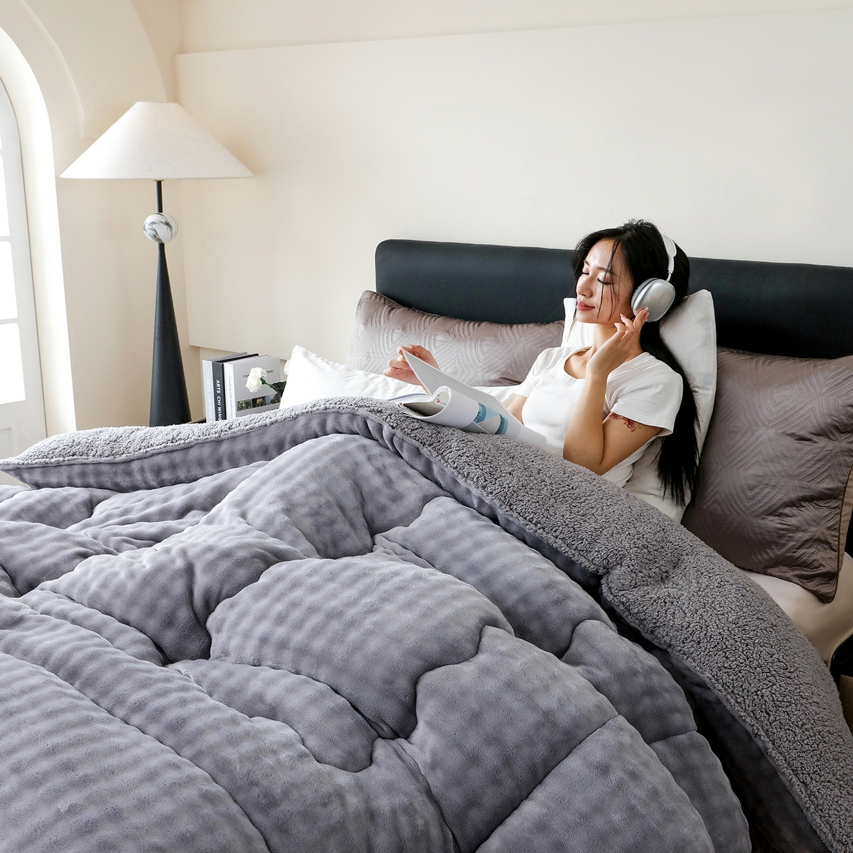 91家纺网 家纺一手货源 找家纺 （总）金灵居 2025新款兔毛绒冬被兔毛被子被芯春秋被