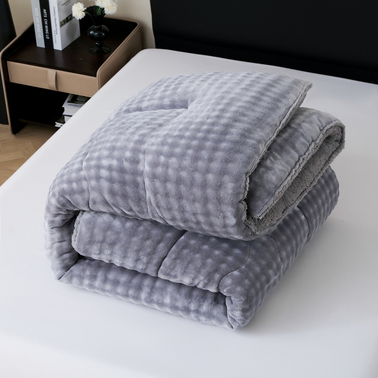 91家纺网 家纺一手货源 找家纺 （总）金灵居 2025新款兔毛绒冬被兔毛被子被芯春秋被