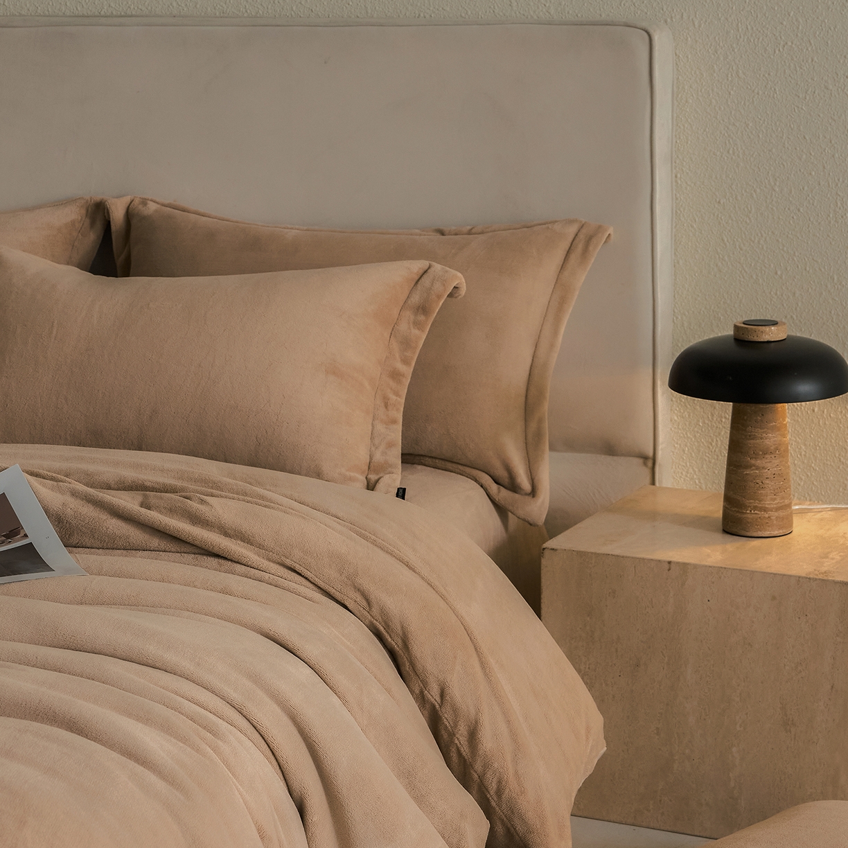 91家纺网 家纺一手货源 找家纺 禧禾 2025新款A类300G醇厚速暖绒四件套-莫兰迪 莫兰迪-秋杏咖